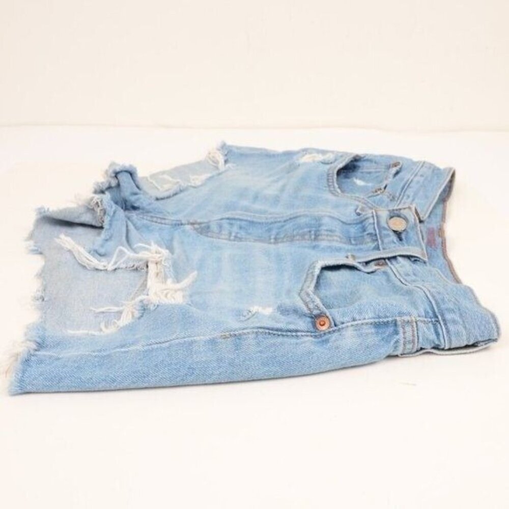 Levi's 501 Size 30 Cut Off Distressed Denim Shorts Light Wash‎ Blue Jeans Summer - Picture 5 of 10